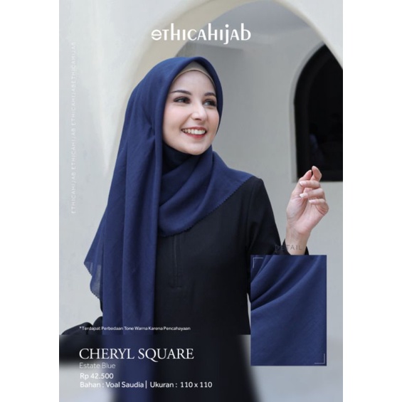 HIJAB SEGIEMPAT LASERCUT ° CHERYL SQUARE  ETHICA HIJAB