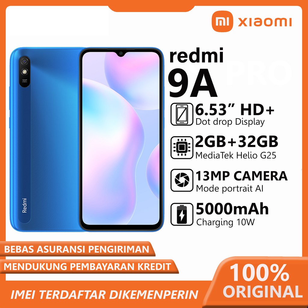 XIAOMI REDMI 9A RAM 2GB ROM 32GB GARANSI RESMI