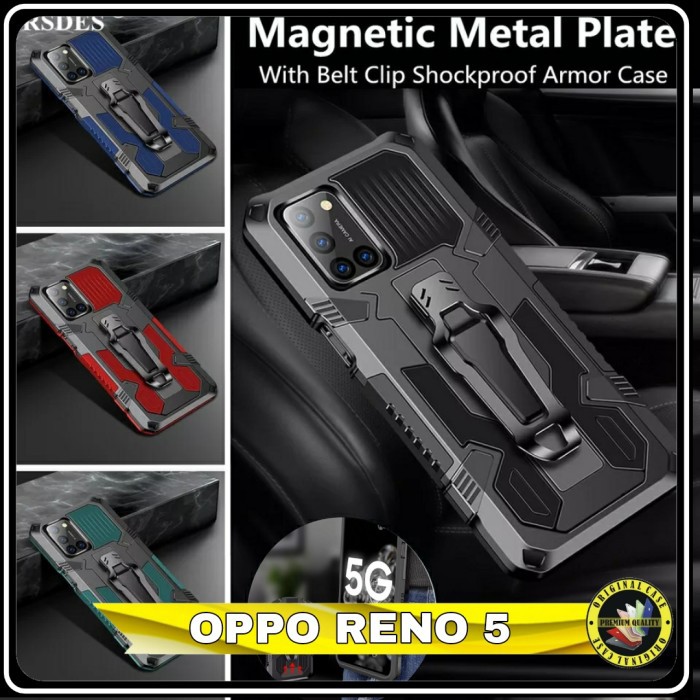 Case oppo reno 5 Hard Case Kickstand Amor Robot Reno5 Cover