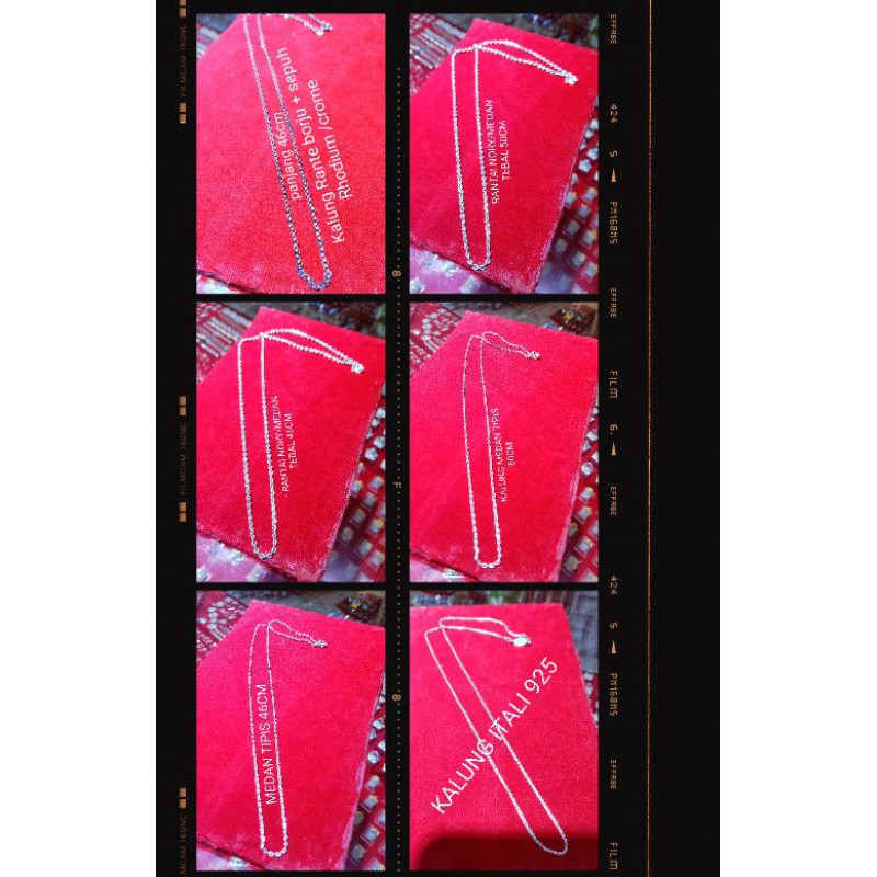 kalung polos bahan perak murni & perak 925