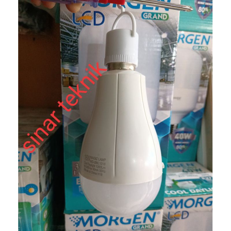 Lampu Emergency LED AC DC MORGEN 16W Bholam magic Genius 16watt