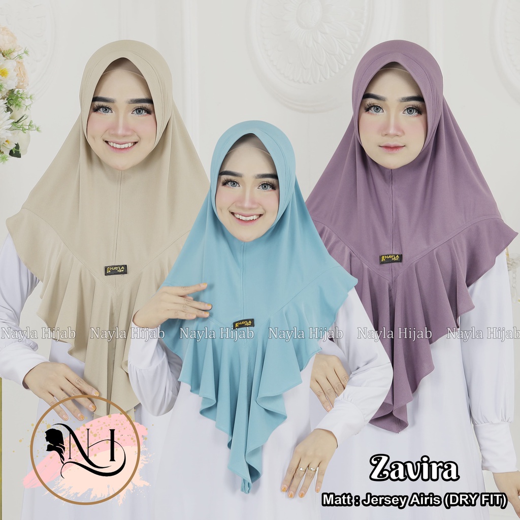 Kerudung Instan Jersey ZAVIRA Hijab Instan Jersey Airis Jilbab Bergo Termurah Nayla Hija'b