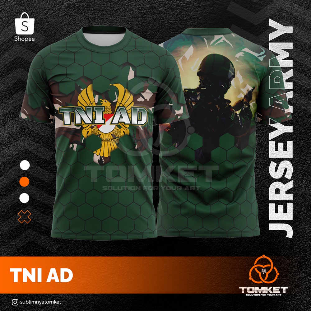 Baju Jersey Full Printing TNI AD-4