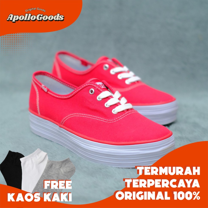 SALE  SEPATU KEDS TRIPLE CVO RED ORIGINAL | SEPATU WANITA MURAH | SEPATU WANITA CASUAL | SNEAKERS WA