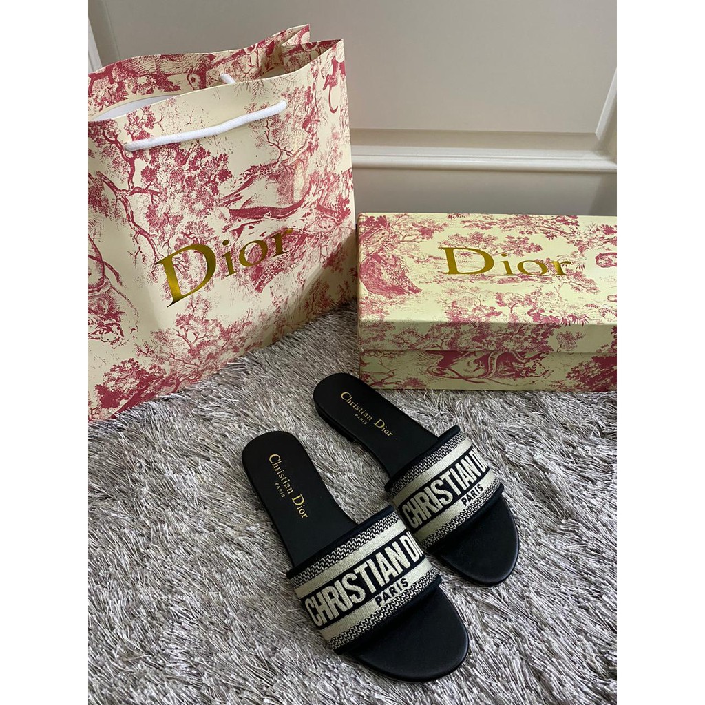 dior flat slippers
