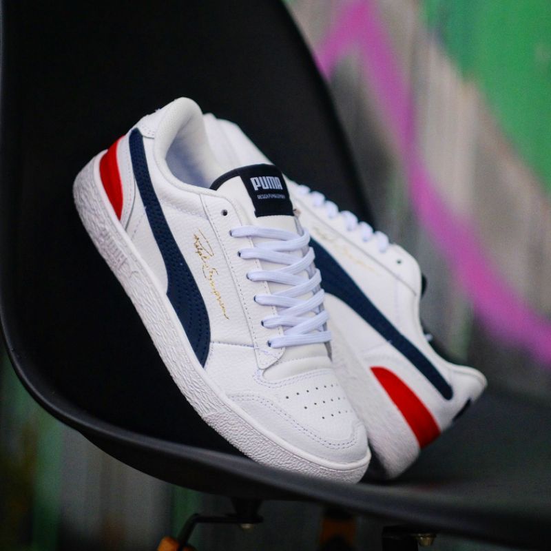 sepatu puma ralph samson white navy red