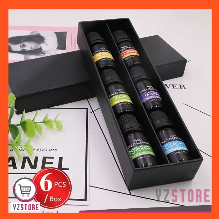 Essential Oil Aroma Terapi Aromatherapy Pengharum Ruangan Pure Diffuser 10ml 6PCS Pack YZ71