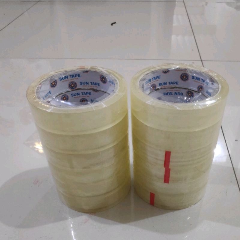

Lakban / Solasi, Solatip. Selotip, Lem Plastik Pelekat Lebar 1 Inci (1 Pcs)