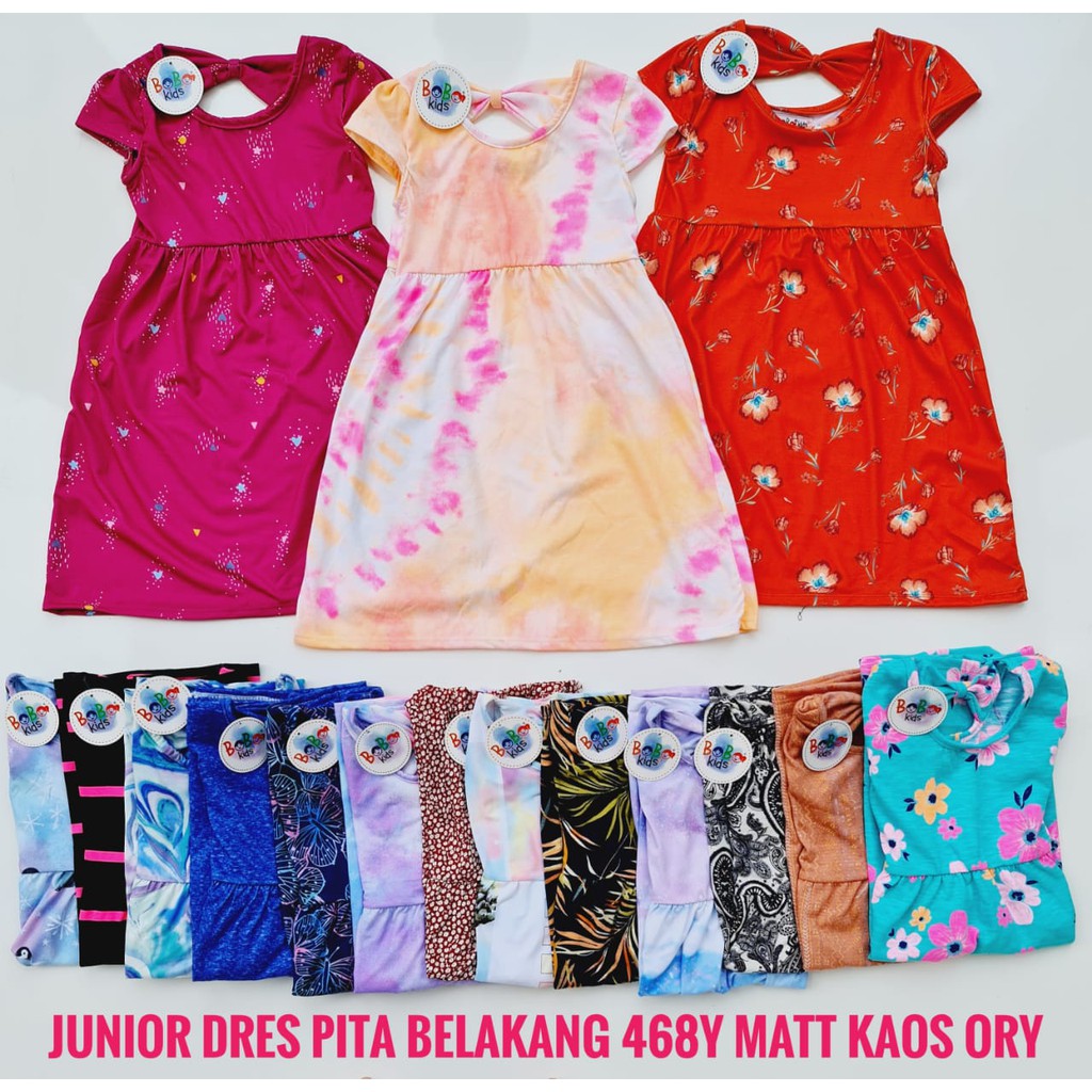 JUNIOR DRESS PITA BELAKANG BOBOKIDS / DRESS JUNIOR PITA DEPAN BOBOKIDS 468Y MATT KAOS ORY