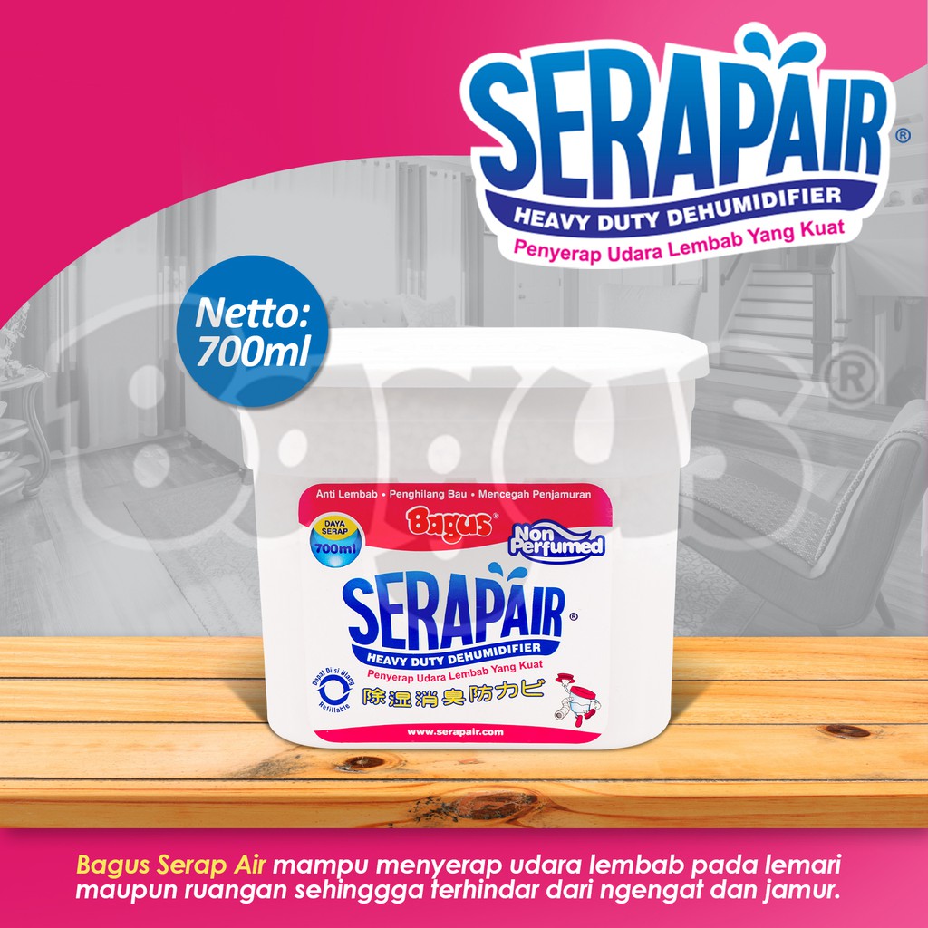 Ktmstore Bagus Serapair Square Box serap air 700 ml Non Perfume Putih W-20402