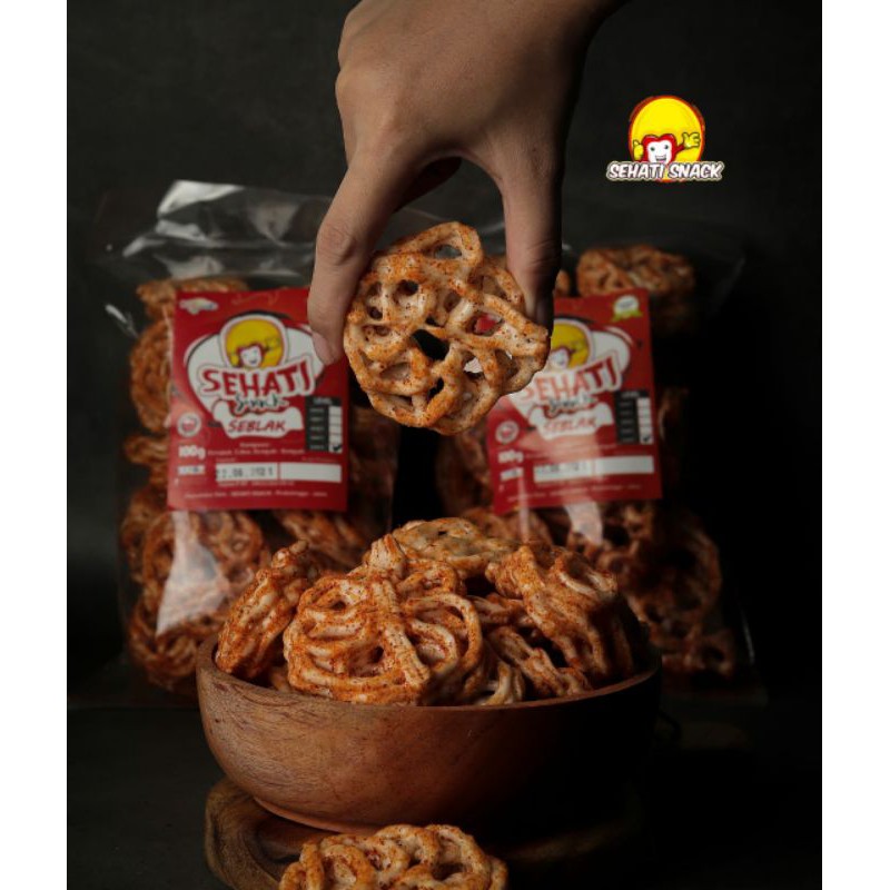 

Kerupuk Seblak Sehati Kemasan 1bal isi 10pcs bisa mix level 0,1,2,3,4