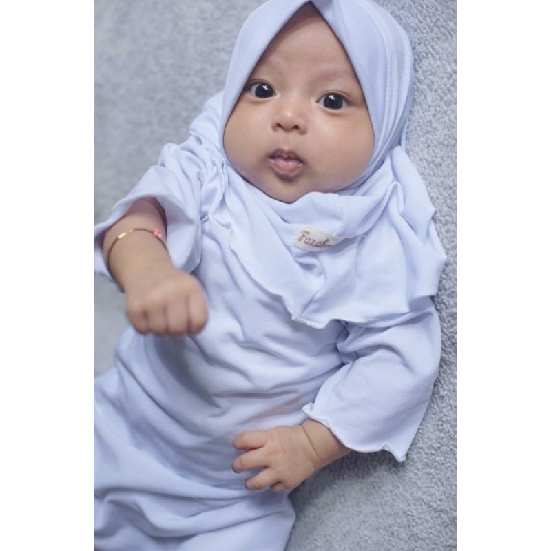 Gamis bayi newborn putih polos aqiqah akikah anak perempuan