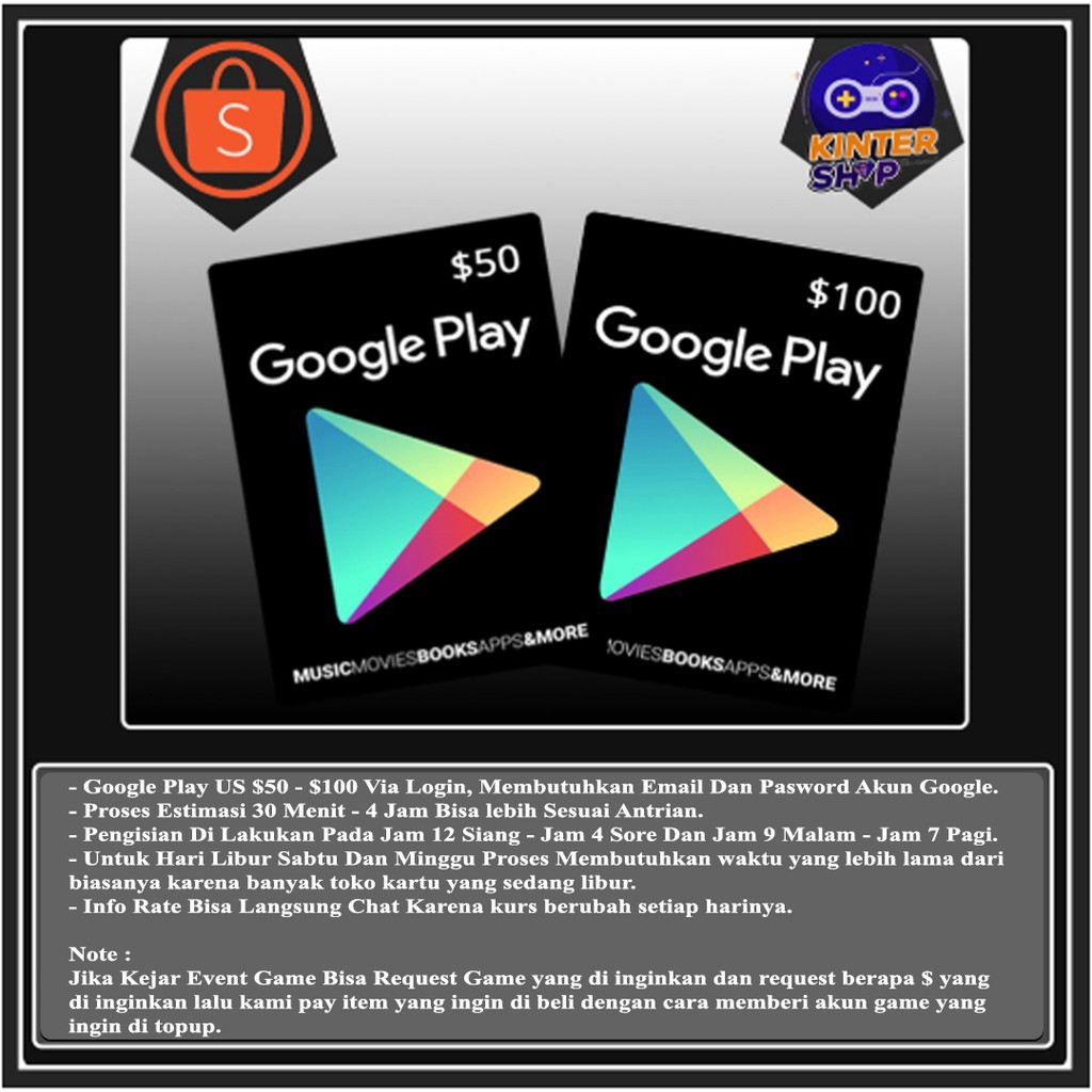 Google Play Gift Card US $50 - $100 / GPC US $50 - $100 ...