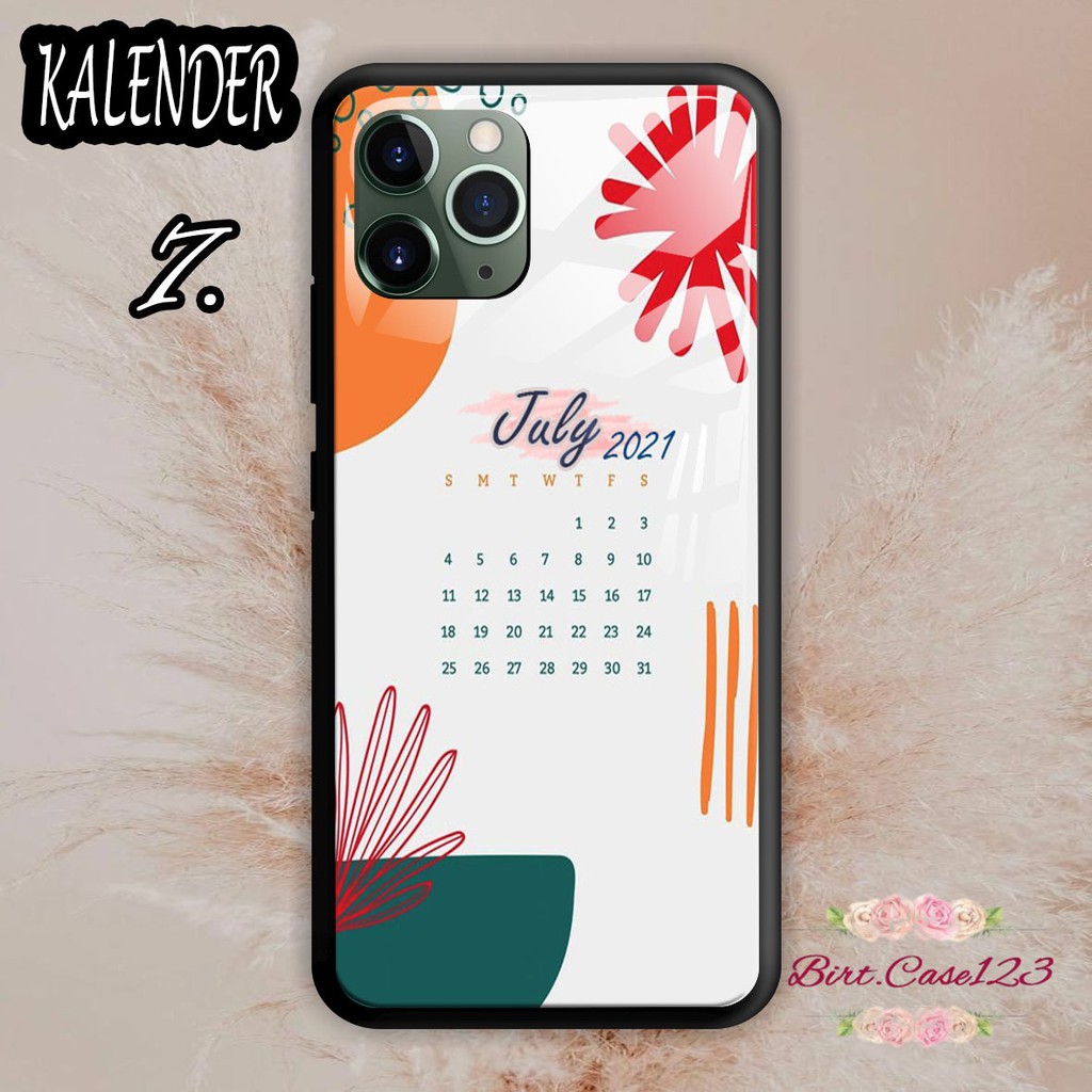 Softcase back case glass Kaca KALENDER Oppo A1K A3S A5S A7 A12 A11K F9 A5 A9 A11 A15 A31 A8 BC2923