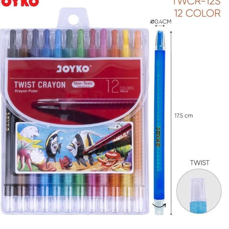 

Top Now Crayon Joyko Putar 12 Warna - Panjang