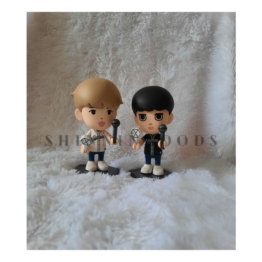 [READY STOCK] HOLO STANDEE BAEKHYUN BAMBI SEALED, FIGURE MINISO BAEKHYUN & D.O EXO