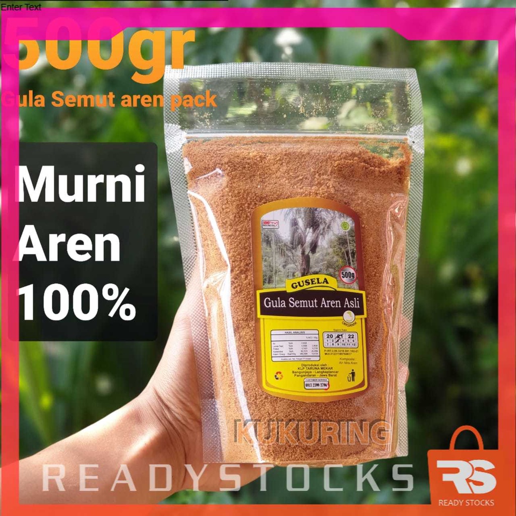 

[COD ] Gula Semut Aren Murni pack 500gr Tanpa bahan Tambahan