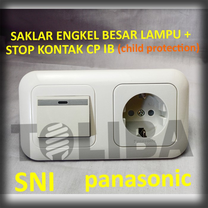 stopkontak stop kontak cp + saklar engkel besar lampu ib panasonic SNI