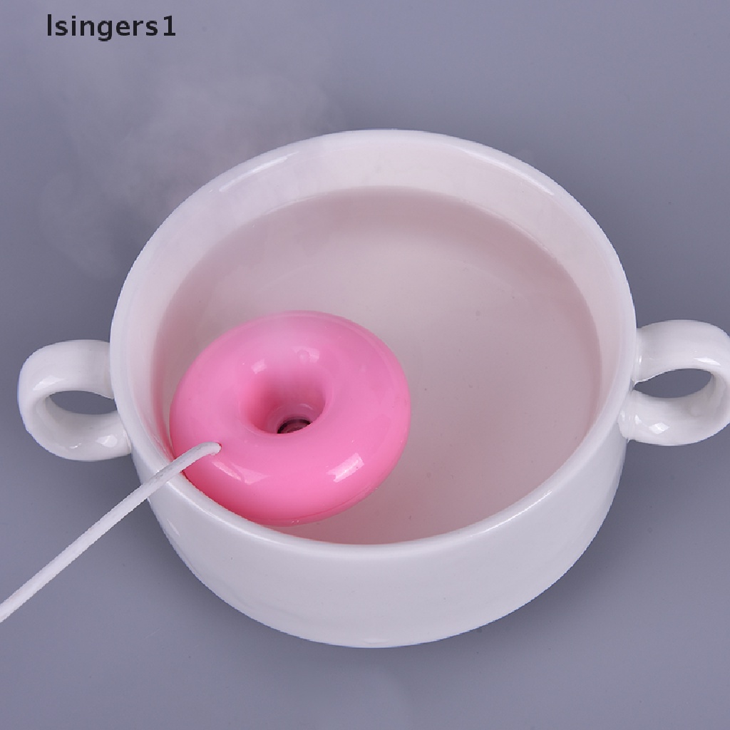 (lsingers1) 1pc Humidifier / Purifier / Diffuser Aroma Terapi Mini Portable USB Bentuk Donat