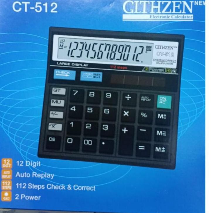

Terjangkau ☑️ kalkulator calculator ct512 /ct500 kalkulator 12digits /kalkulator citizen 512 ,.