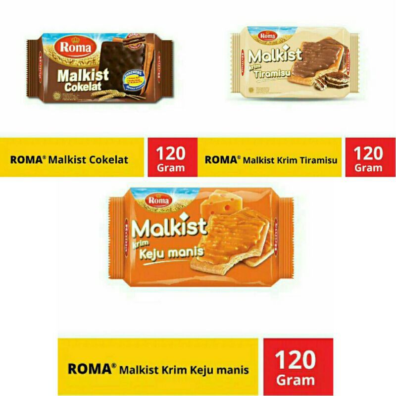 

Roma Malkist 120 gr - Keju Coklat Tiramisu