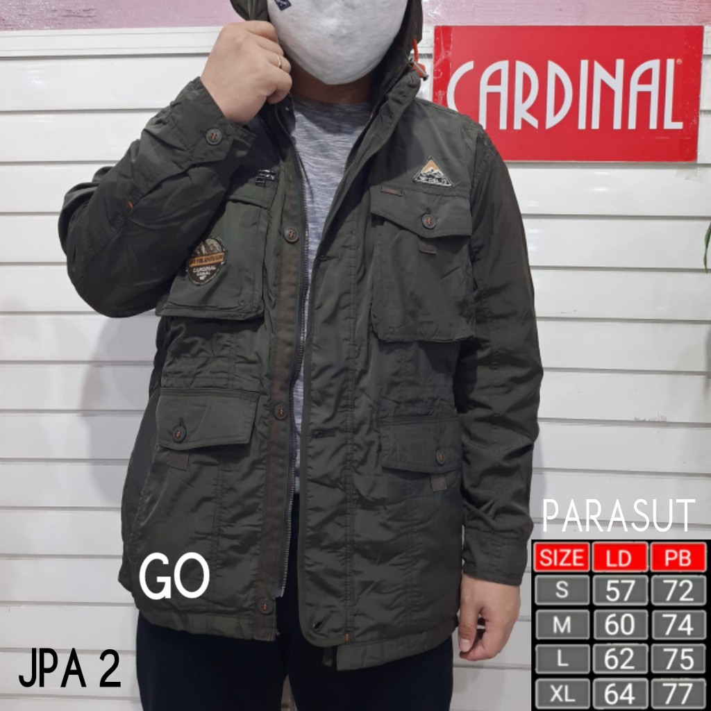 gos  JPA CARDINAL JAKET PARASUT Cowok Casual Jaket Pria Keren Jaket Kekinian