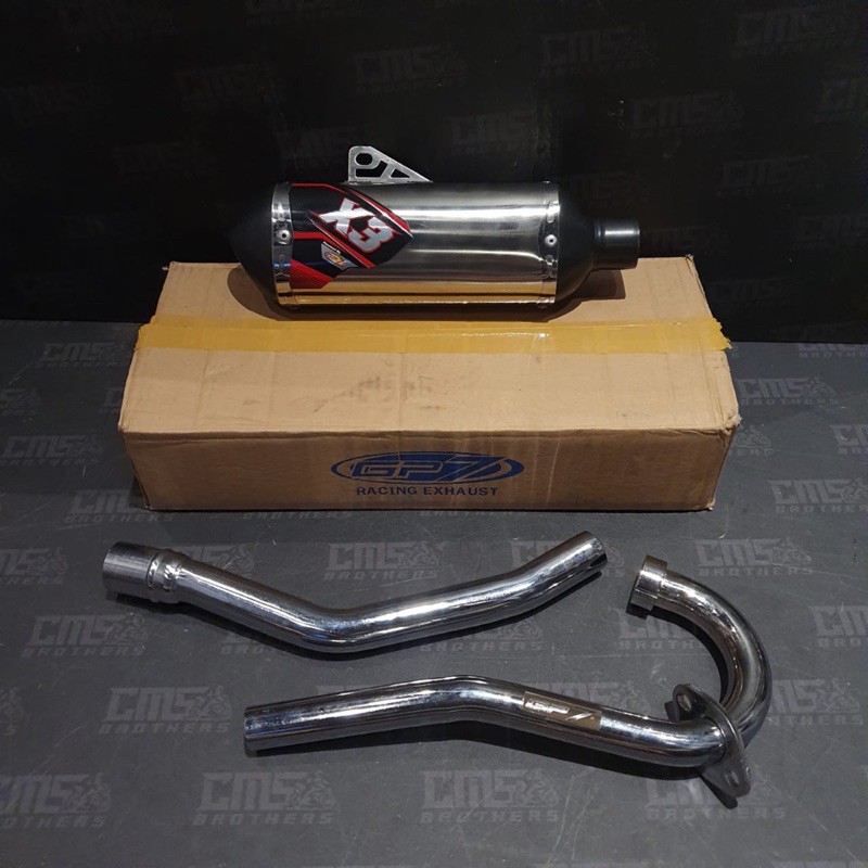 Knalpot GP7 KLX 150 Dtracker Seri X3 Original