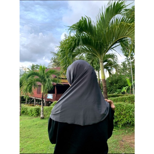 JILBAB SPORT - Hijab Sporty / Hijab Instant / Hijab Sporty Olah Raga Spandek Bergo Polos-2