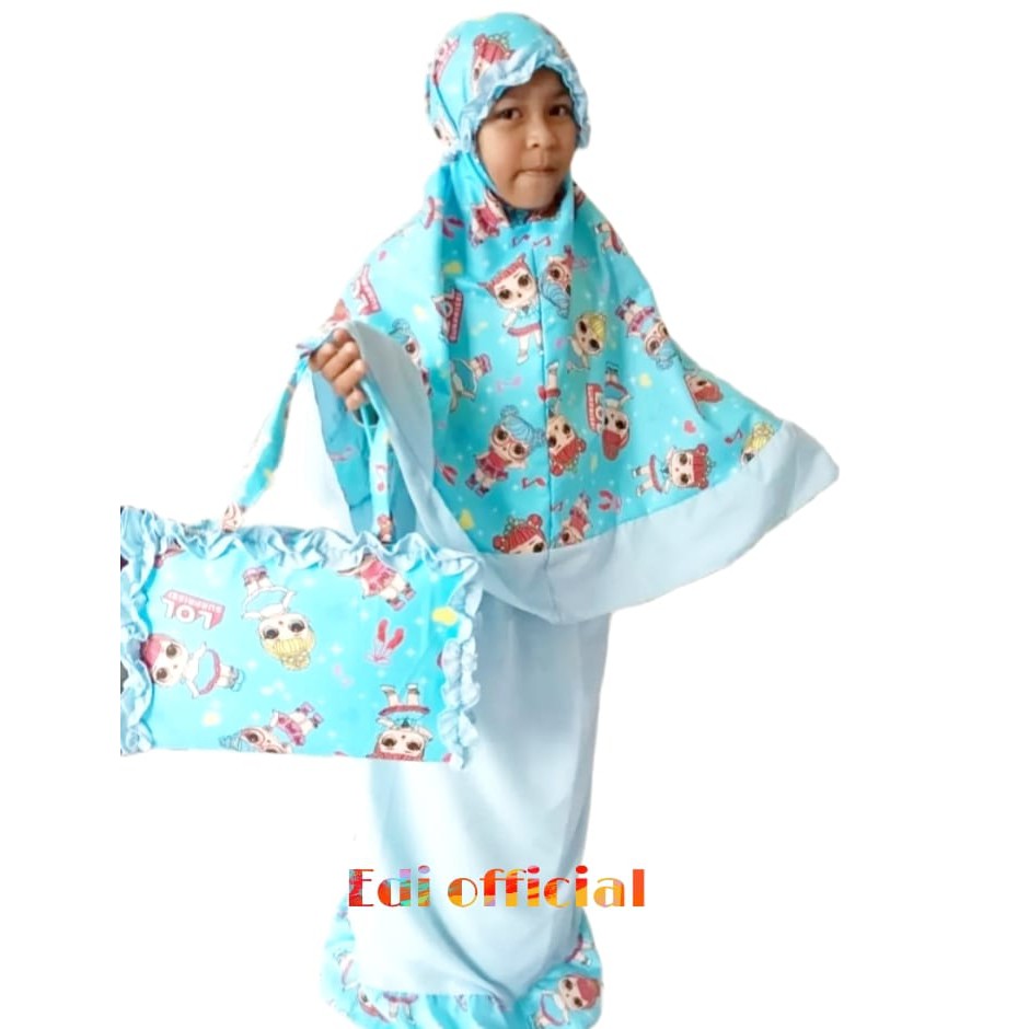 MUKENA ANAK / MUKENA KARAKTER STERMOON KUNING STARMOON NAVY 2-8 TAHUN