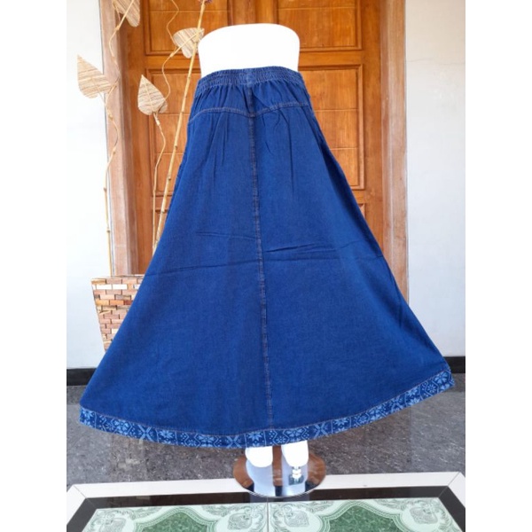 Rok Jeans Wanita / Rok Panjang Wanita / Rok Bordir / Rok Jeans Murah / Rok Cantik