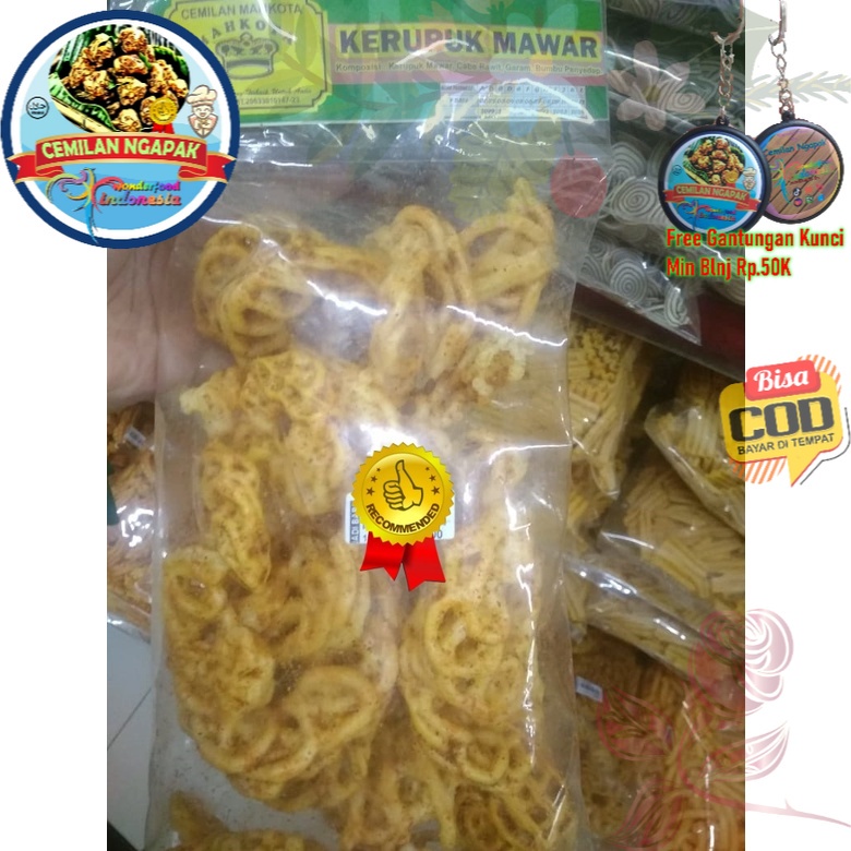 

cemilan Kerupuk Mawar Pedas