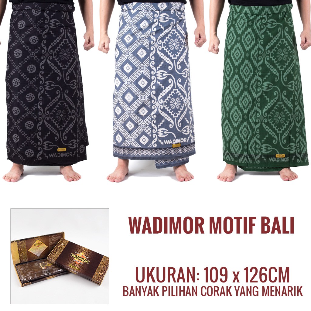 Sarung Wadimor Motif Bali Kembang Balian Tenun (COD - BAYAR DITEMPAT)