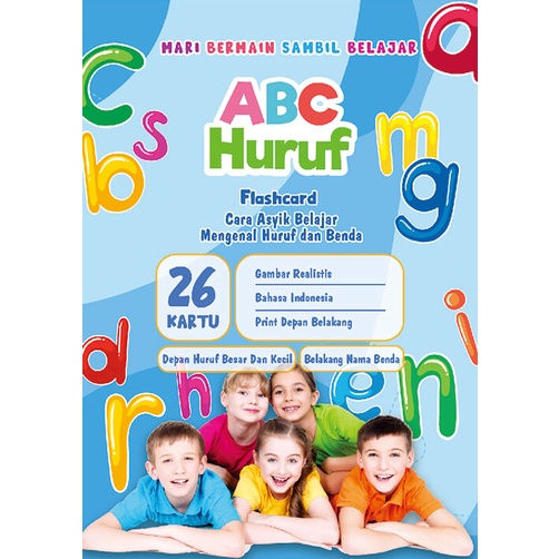 Flash Card Vidi ABC Huruf - Kartu Edukasi Belajar Anak Bergambar - Konsep Studio Original