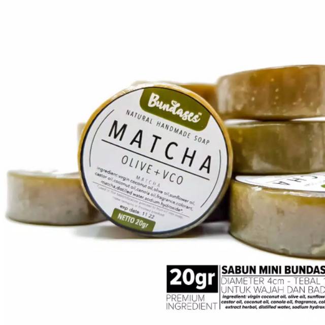

Sabun Matcha VCO + OLIVE / Sabun batang teh hijau jepang 20gr