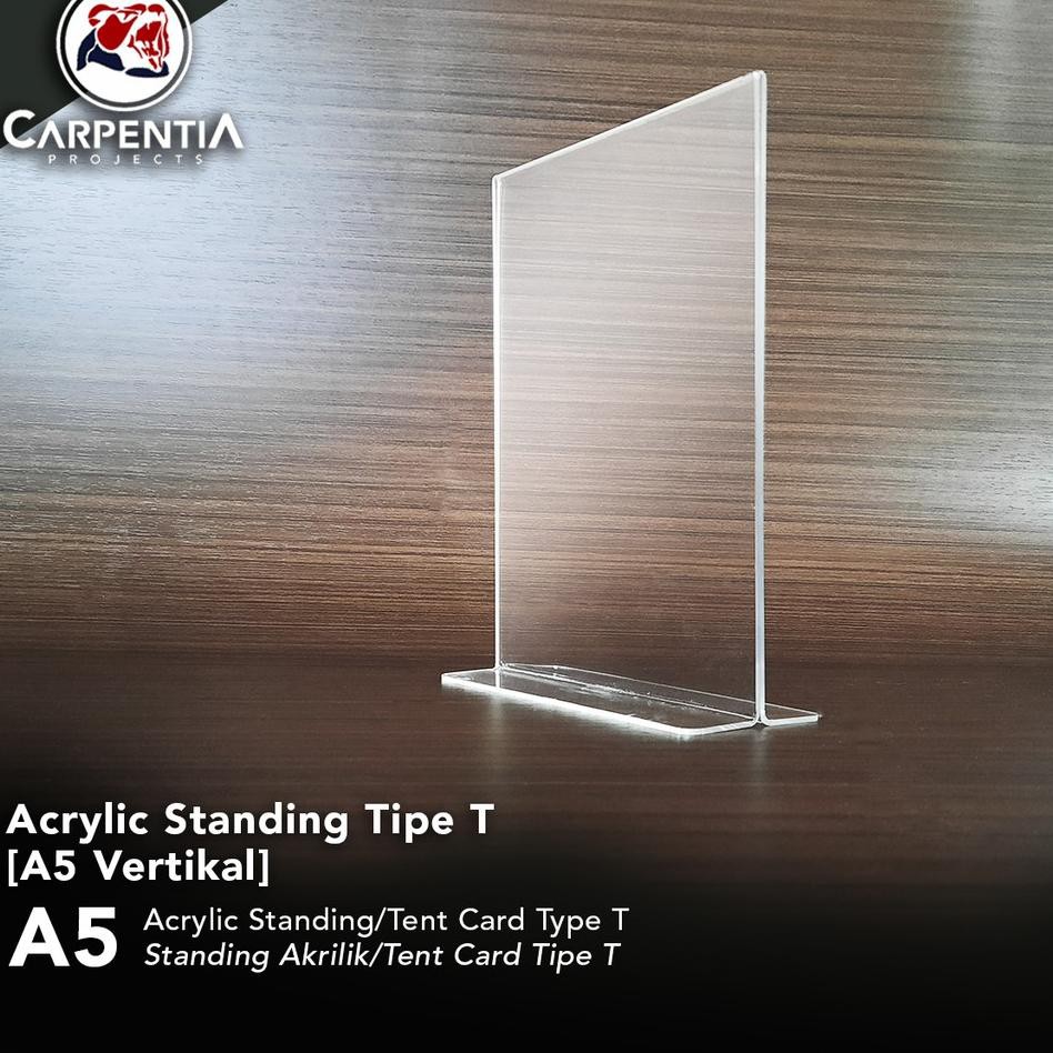 

Hot Sel-034 Acrylic Standing Tipe T/ A5 Vertikal 14,8x21 cm/ Tent Card Akrilik