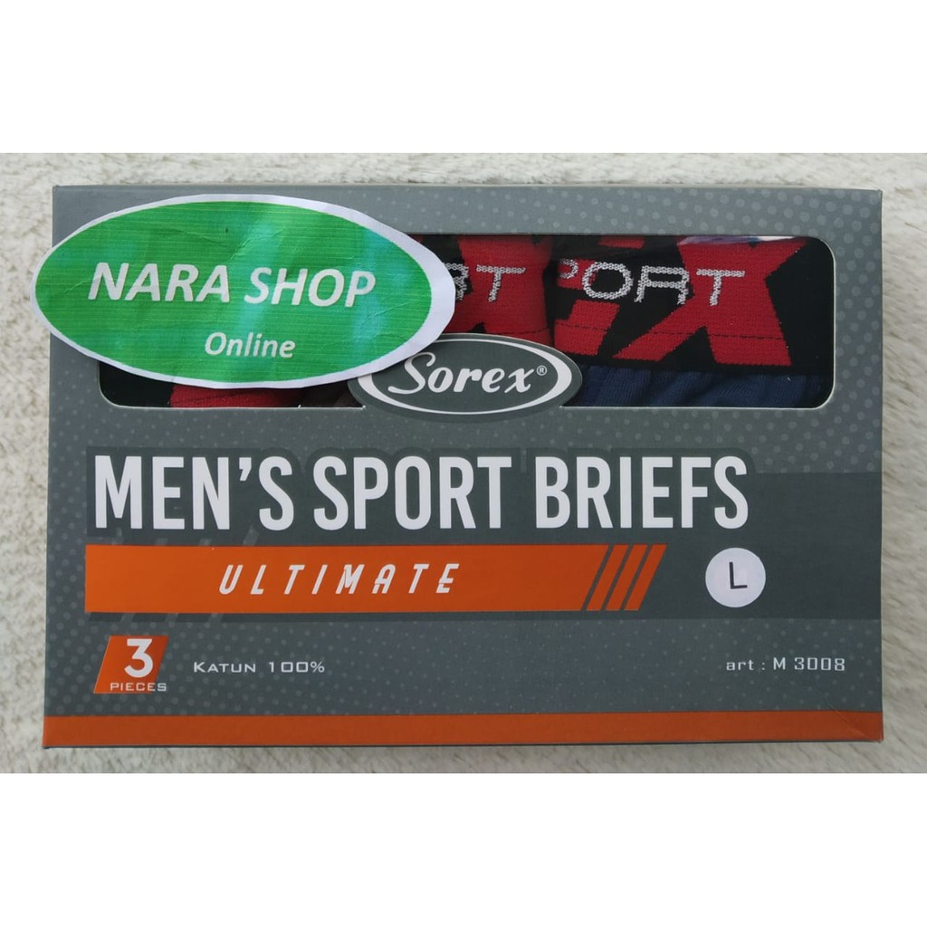 CD Celana Dalam Pria Karet Boxer Sorex M 3008 | Mens Sport Briefs | Cd Pria Dewasa | Cd SOREX