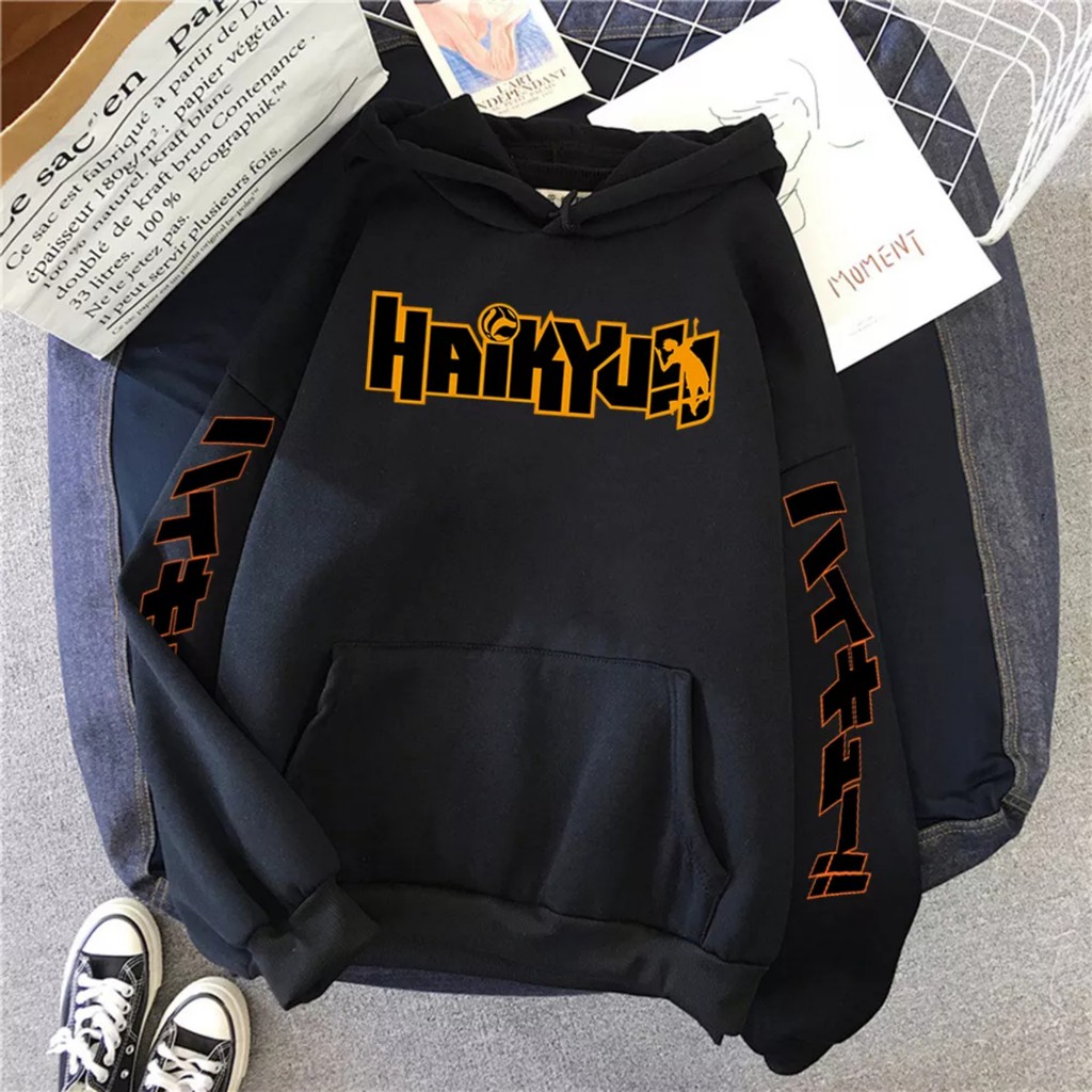 Hoodie Anime Haikyuu Kageyama Setter Jaket Karasuno Team ICS M L XL XXL