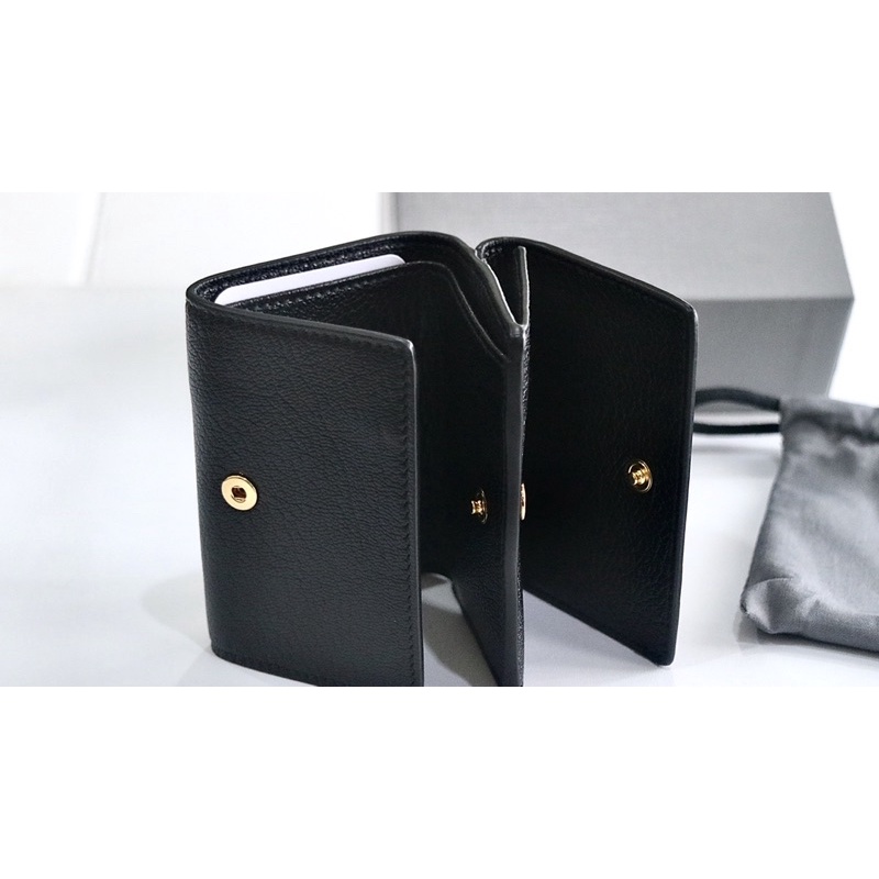 Balenciaga Edge Mini Wallet Black GHW BNIB