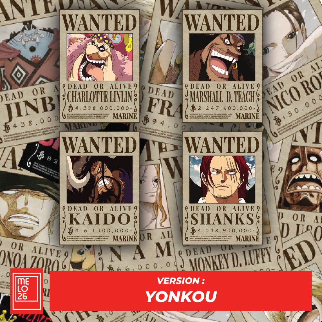 Poster Anime Bounty One Piece - WANTED Poster One Piece Character-4