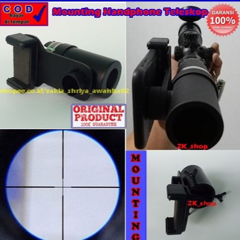 Mounting Kamera Teleskop Handphone