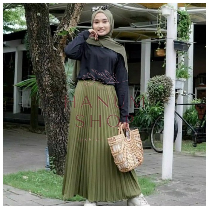 ROK PLISKET MAXI SKIRT rok PANJANG-2