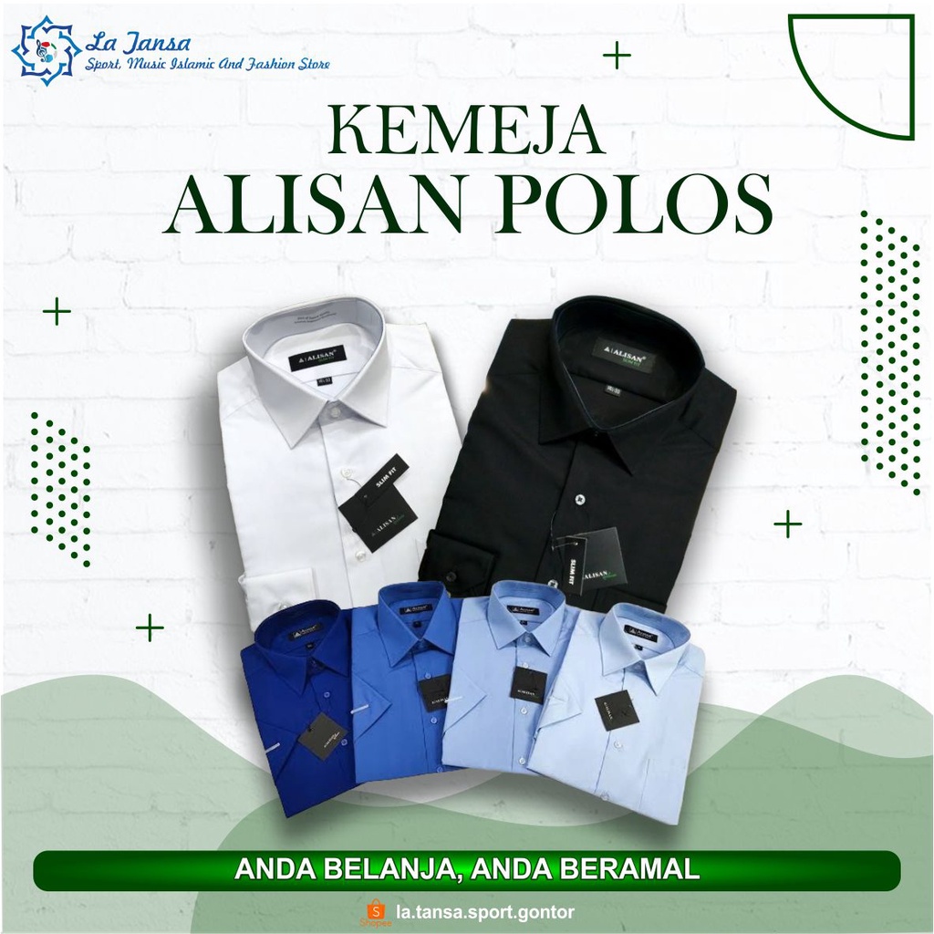 KEMEJA ALISAN POLOS LENGAN PANJANG