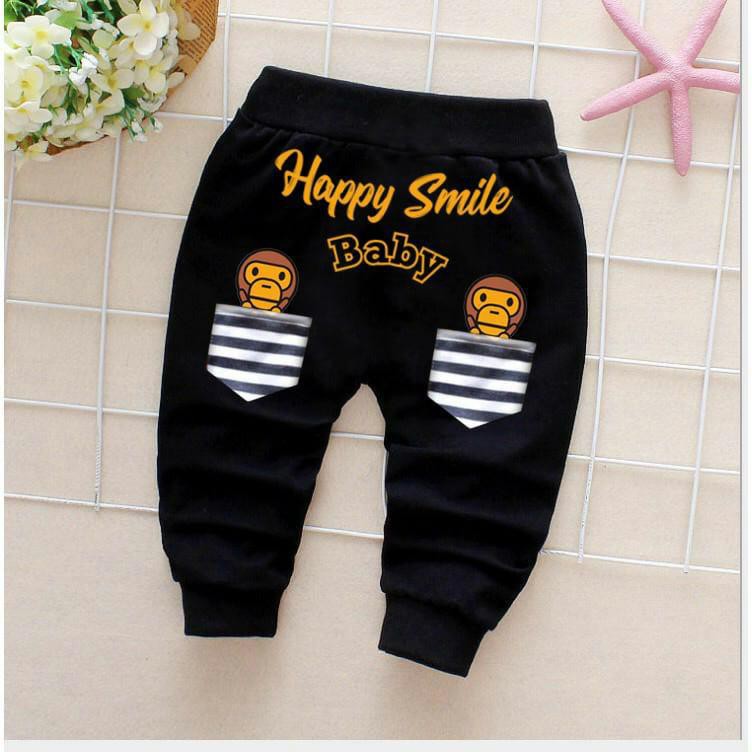 JOGGER ANAK CELANA JOGGER DENIM SMILE ANAK LAKI LAKI DAN PEREMPUAN