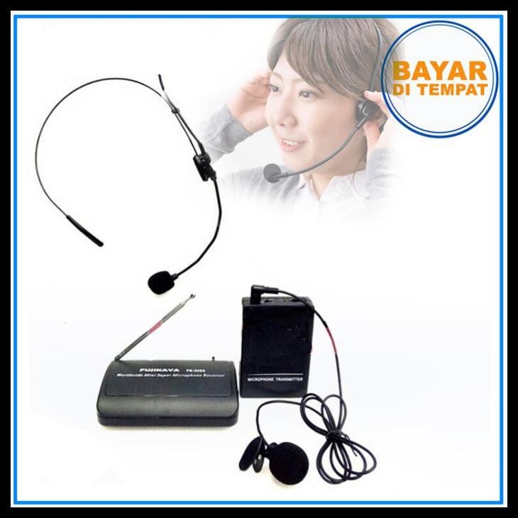 Mic Wireless Homic MH-709 Plus Headset - Mikrofon Clip On Wireless - Microphone Wireless Ccocok Untuk Presentasi atau untuk Pemandu Wisata/Haji/Senam/Pidato/dll