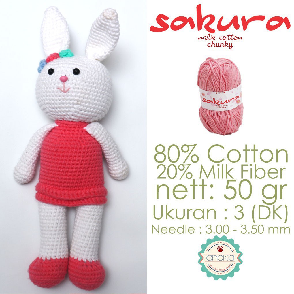  KATALOG  Benang  Rajut  Katun  Susu  Sakura  Milk  Cotton  