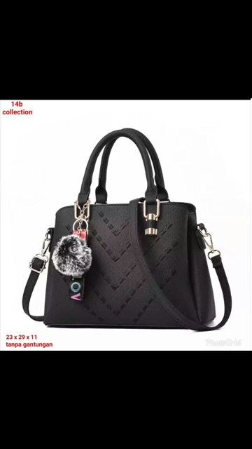 NEW COOM TAS WANITA HANDBAG BORDIER V TANPA POM2 14B