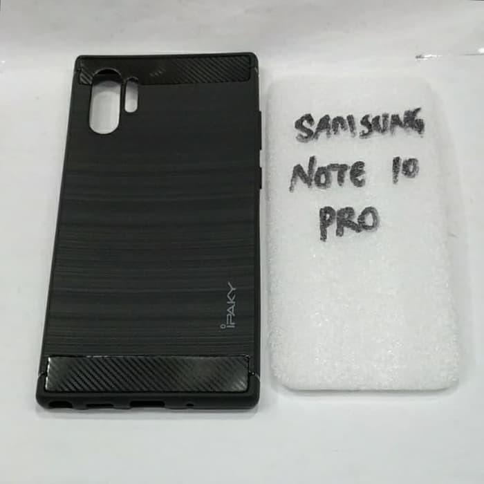 SAMSUNG NOTE 10 PRO karet softcase ipaky silikon karet hitam mantap