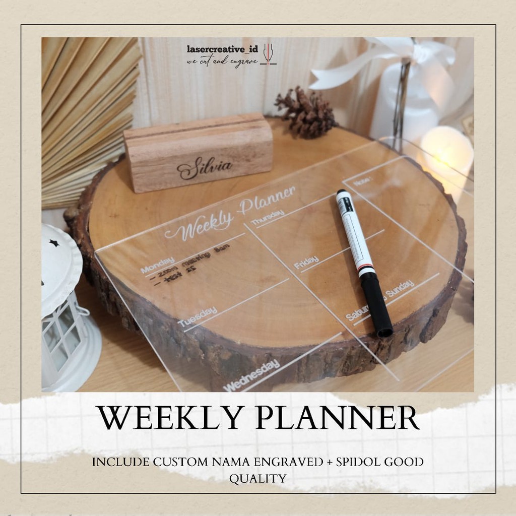 Weekly Planner Acrylic Package