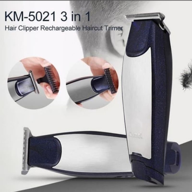 Cukuran Rambut Elektrik Cas Trimer Rambut Kemei 5021 Hair Clipper