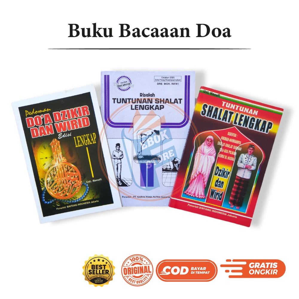 Buku Bacaan Shalat Doa Dzikir Dan Wirid ,Tuntunan Shalat Lengkap Ungu , Tuntunan Shalat Lengkap Mera